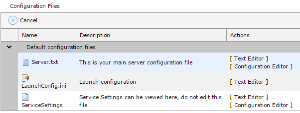 Service Settings